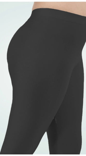 Mayawye Women's Cotton Blended Solid Shimmer Ankle leggings (Black)