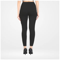 Mayawye Women's Cotton Blended Solid Ankle legging (Black)