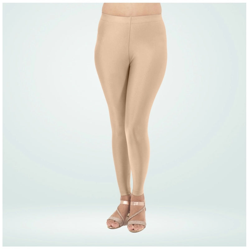 Mayawye Women's Cotton Blended Solid Shimmer Ankle leggings (Sandal)