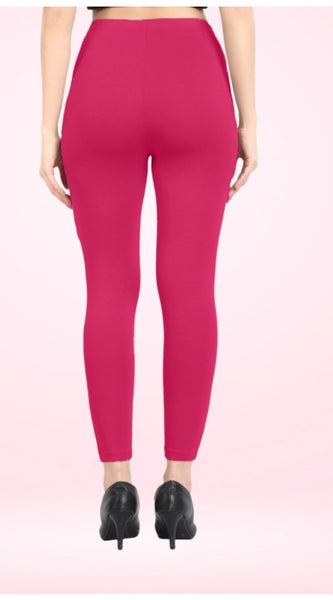 Mayawye Women's Cotton Blended Solid Ankle legging (Rani)