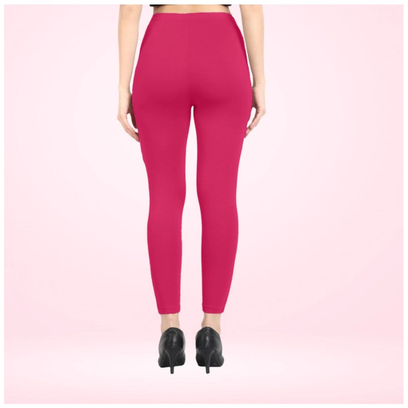 Mayawye Women's Cotton Blended Solid Ankle legging (Rani)