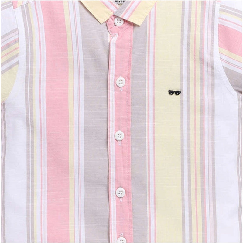 Mayawye Boy's Cotton Blend Printed Short Sleeve Shirt (MultiColor)