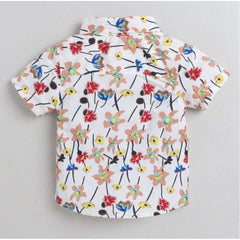 Mayawye Boy's Cotton Blend Printed Short Sleeve Shirt (MultiColor)
