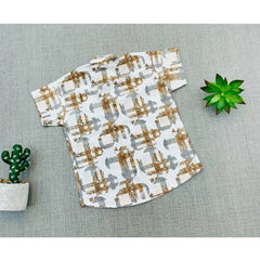 Mayawye Boy's Cotton Blend Printed Short Sleeve Shirt (MultiColor)