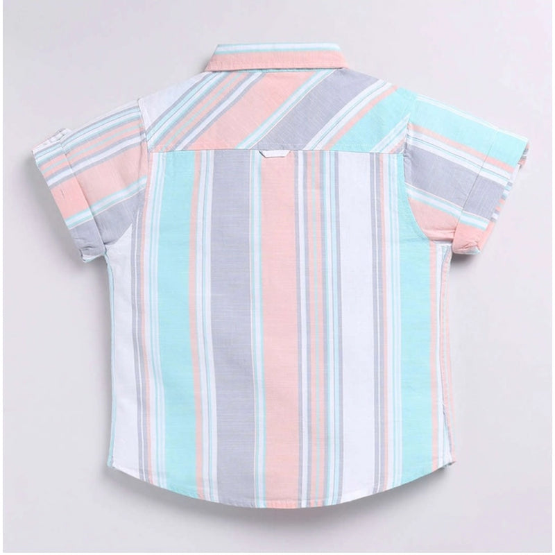 Mayawye Boy's Cotton Blend Printed Short Sleeve Shirt (MultiColor)