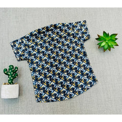 Mayawye Boy's Cotton Blend Printed Short Sleeve Shirt (MultiColor)