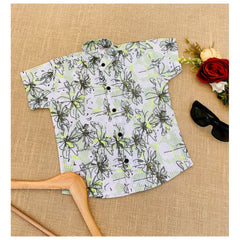 Mayawye Boy's Cotton Blend Printed Short Sleeve Shirt (MultiColor)