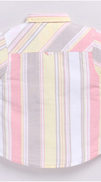 Mayawye Boy's Cotton Blend Printed Short Sleeve Shirt (MultiColor)