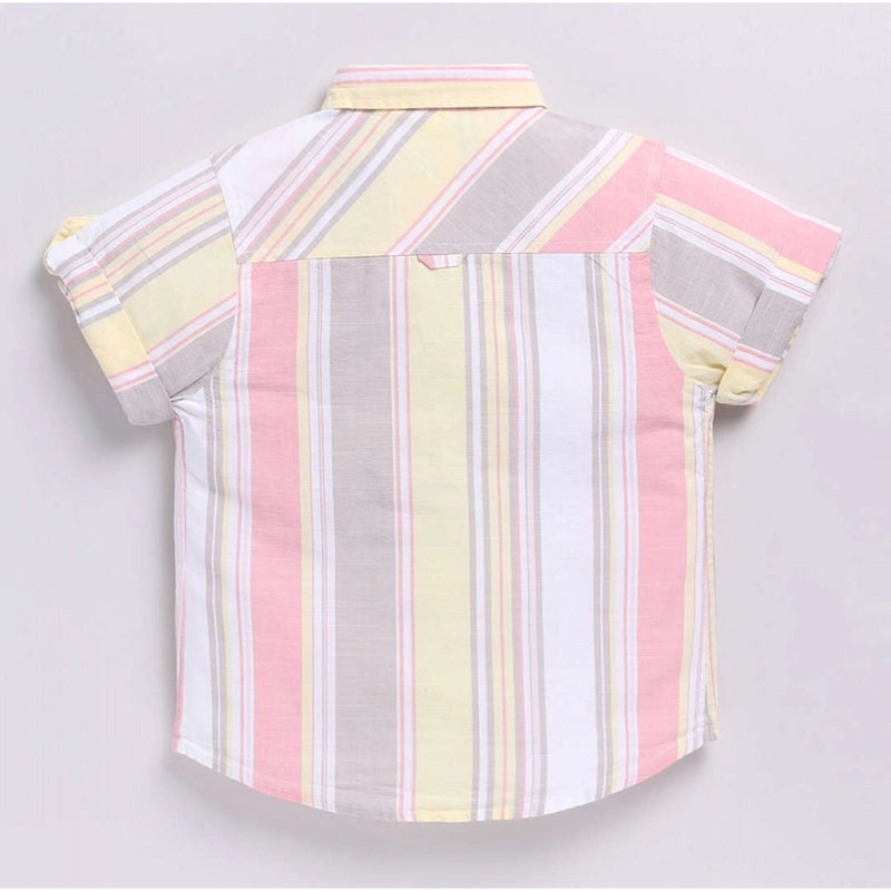 Mayawye Boy's Cotton Blend Printed Short Sleeve Shirt (MultiColor)