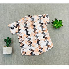 Mayawye Boy's Cotton Blend Printed Short Sleeve Shirt (MultiColor)