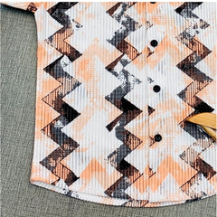 Mayawye Boy's Cotton Blend Printed Short Sleeve Shirt (MultiColor)