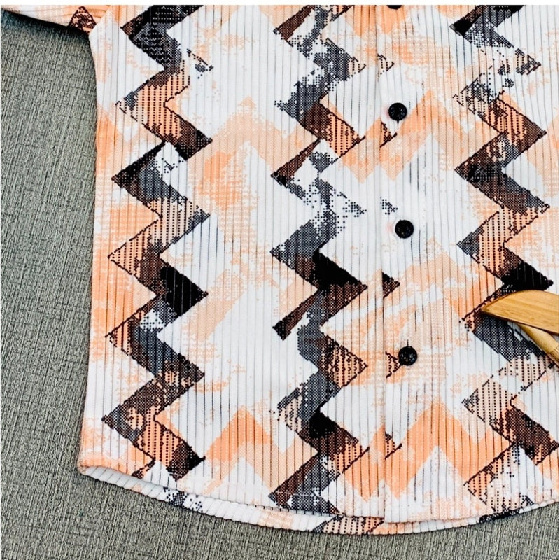 Mayawye Boy's Cotton Blend Printed Short Sleeve Shirt (MultiColor)