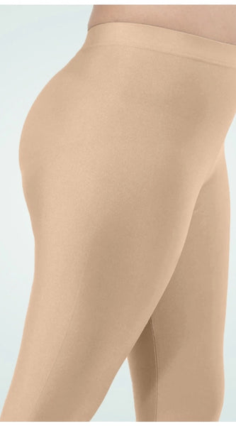 Mayawye Women's Cotton Blended Solid Shimmer Ankle leggings (Sandal)