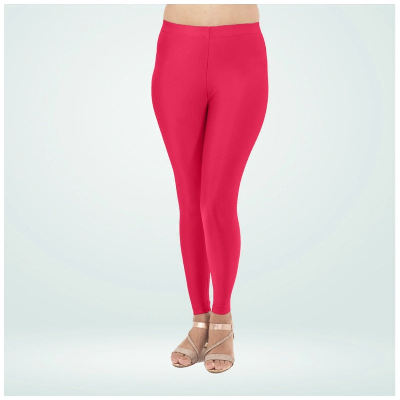Mayawye Women's Cotton Blended Solid Shimmer Ankle leggings (Rani)