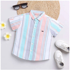 Mayawye Boy's Cotton Blend Printed Short Sleeve Shirt (MultiColor)