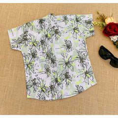 Mayawye Boy's Cotton Blend Printed Short Sleeve Shirt (MultiColor)