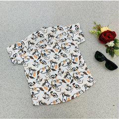Mayawye Boy's Cotton Blend Printed Short Sleeve Shirt (MultiColor)