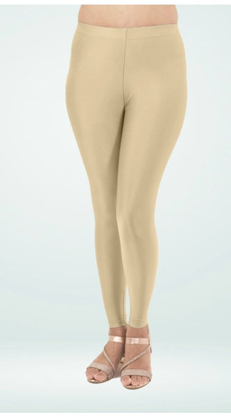Mayawye Women's Cotton Blended Solid Shimmer Ankle leggings (New Skin)