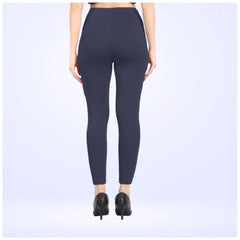 Mayawye Women's Cotton Blended Solid Ankle legging (Navy)