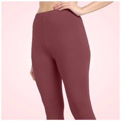 Mayawye Women's Cotton Blended Solid Ankle legging (Maroon)