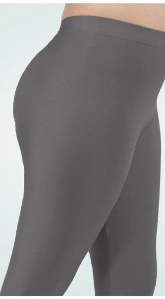 Mayawye Women's Cotton Blended Solid Shimmer Ankle leggings (Dark Gray)