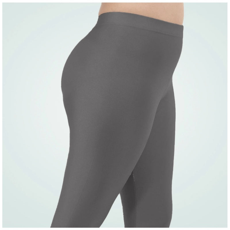 Mayawye Women's Cotton Blended Solid Shimmer Ankle leggings (Dark Gray)