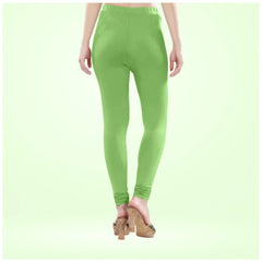 Mayawye Women's Cotton Blended Solid Churidar leggings (Pista Green)