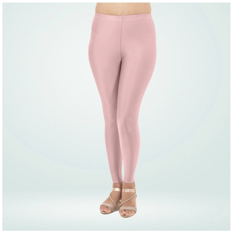 Mayawye Women's Cotton Blended Solid Shimmer Ankle leggings (Onion)