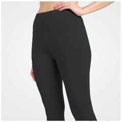 Mayawye Women's Cotton Blended Solid Ankle legging (Black)