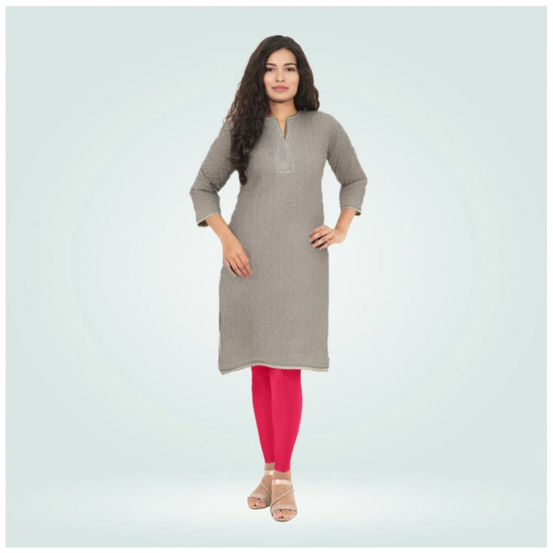Mayawye Women's Cotton Blended Solid Shimmer Ankle leggings (Rani)