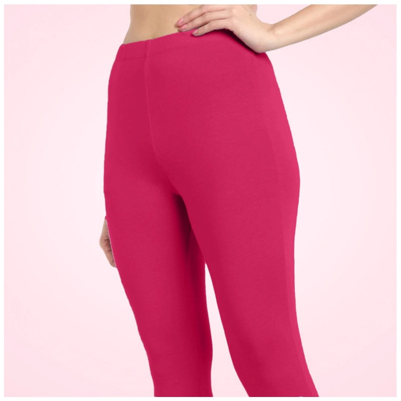 Mayawye Women's Cotton Blended Solid Ankle legging (Rani)