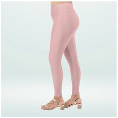 Mayawye Women's Cotton Blended Solid Shimmer Ankle leggings (Onion)