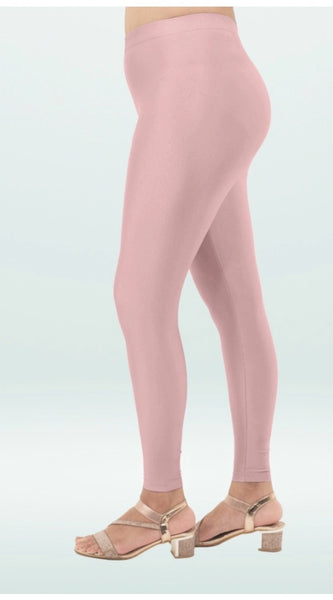Mayawye Women's Cotton Blended Solid Shimmer Ankle leggings (Onion)