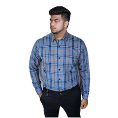 Mayawye Men's Cotton Lycra Full Sleeve Checked Casual Shirt (Purple)