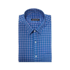 Mayawye Men's Cotton Lycra Full Sleeve Checked Casual Shirt (Blue)