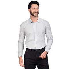 Mayawye Men's Casual Cotton Full Sleeve Solid Shirt (Grey)