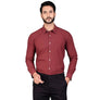 Mayawye Men's Casual Cotton Full Sleeve Solid Shirt (Maroon)