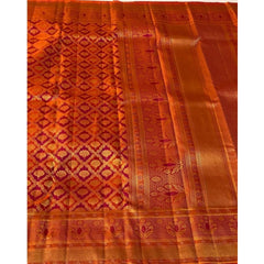 Mayawye Women's Silk Printed Saree With Unstitched Blouse 5.5Mtr (Red)