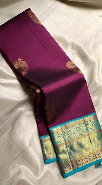 Mayawye Women's Silk Printed Saree With Unstitched Blouse 5.5Mtr (Wine)