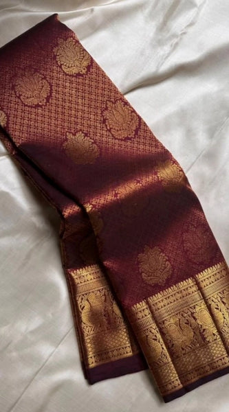 Mayawye Women's Silk Printed Saree With Unstitched Blouse 5.5Mtr (Maroon)