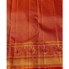 Mayawye Women's Silk Printed Saree With Unstitched Blouse 5.5Mtr (Red)