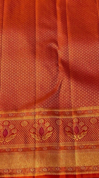 Mayawye Women's Silk Printed Saree With Unstitched Blouse 5.5Mtr (Red)