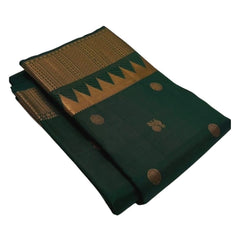 Mayawye Women's Silk Printed Saree With Unstitched Blouse 5.5Mtr (Green)