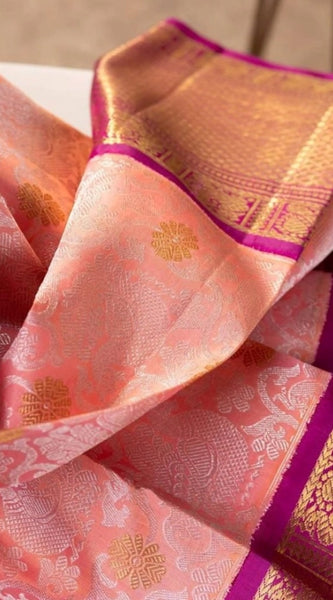 Mayawye Women's Soft Lichi Silk Printed Saree With Unstitched Blouse 5.5Mtr (Pink)