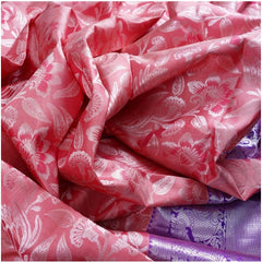Mayawye Women's Soft Lichi Silk Printed Saree With Unstitched Blouse 5.5Mtr (Purple)