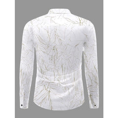 Mayawye Men's Casual PollyCotton Textured Full Sleeve Collar Shirt (Green)