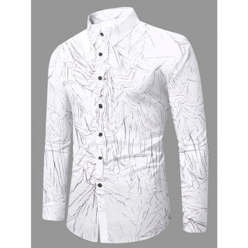 Mayawye Men's Casual PollyCotton Textured Full Sleeve Collar Shirt (Black)