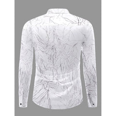 Mayawye Men's Casual PollyCotton Textured Full Sleeve Collar Shirt (Black)