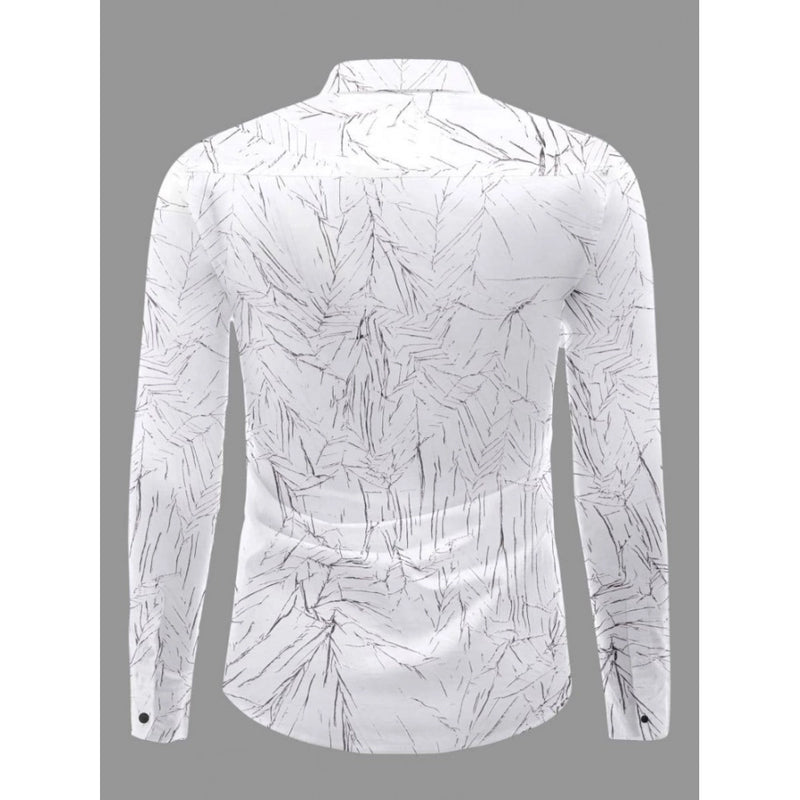 Mayawye Men's Casual PollyCotton Textured Full Sleeve Collar Shirt (Black)