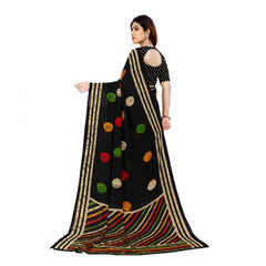 Mayawye Women's Faux Georgette Printed Saree With Unstitched Blouse 5.5Mtr (Multicolor)